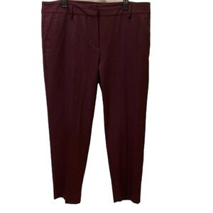 LOFT Outlet Burgundy Trousers. Cropped to ankle. Size 14.